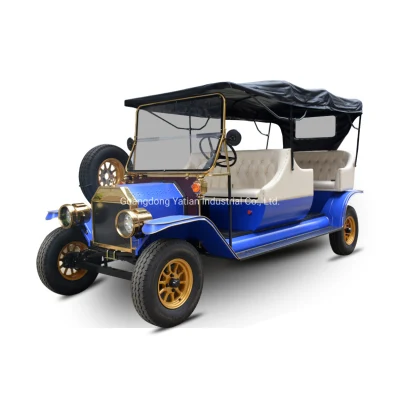Voiturette de golf de style américain ancien, conception de voiture de club électrique rétro pour le tourisme touristique et les affaires